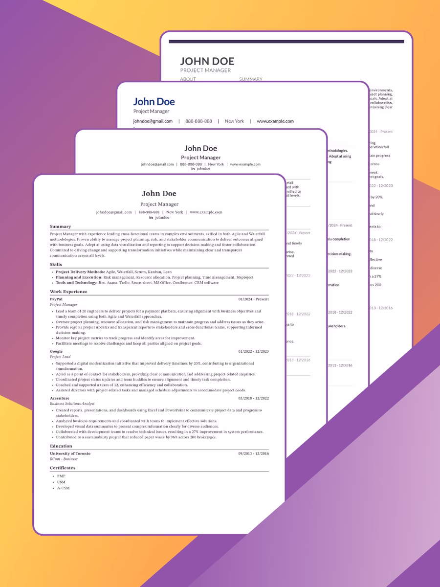 Targeted resume examples and templates