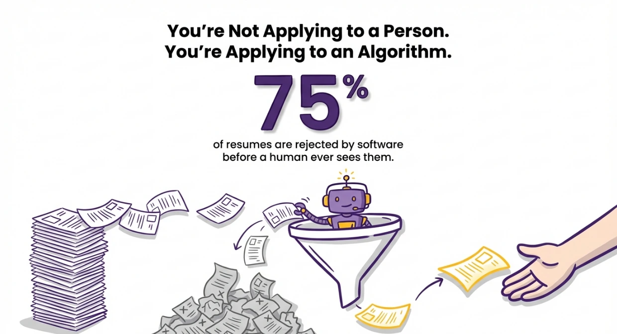 Infographic demonstrating how ATS filtering works